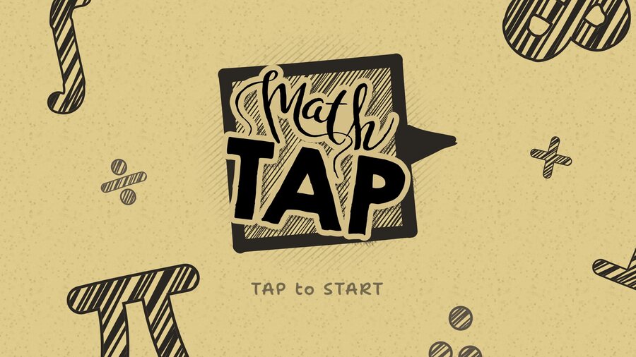 The title screen it became: Math TAP, lettered on the manila sheet.